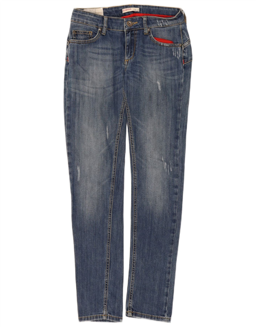 Liu Jo Damen Distressed Slim Jeans W29 L31 Blaue Baumwolle