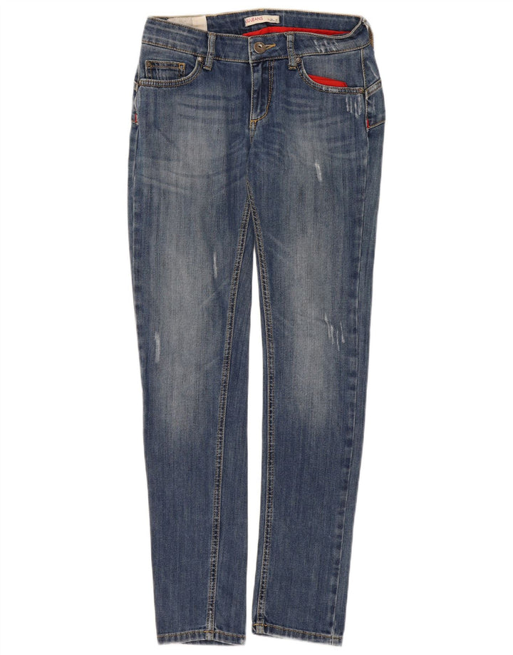 Liu Jo Damen Distressed Slim Jeans W29 L31 Blaue Baumwolle