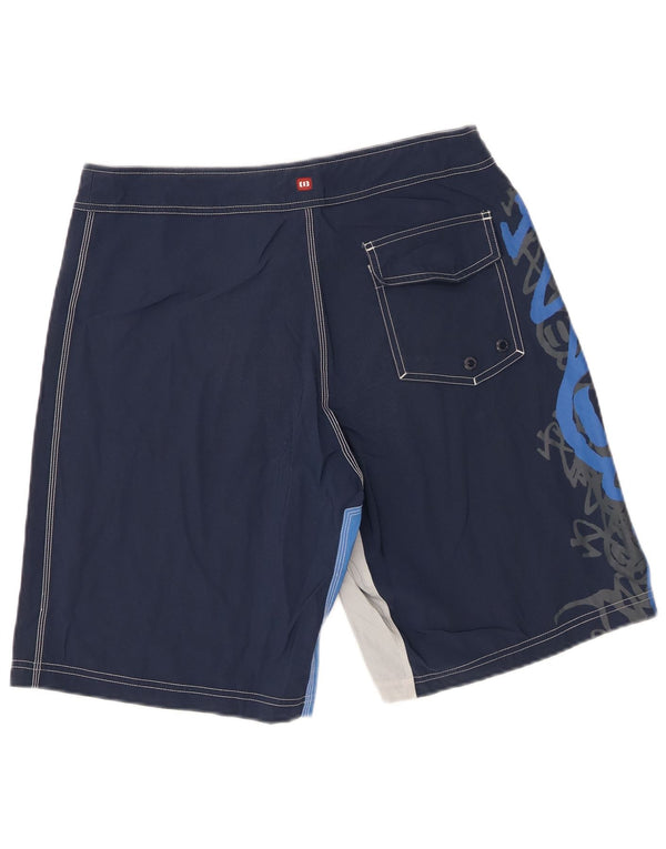 Animal Herren-Badeshorts mit Grafik, mittelgroß, Marineblau, Colourblock-Polyester