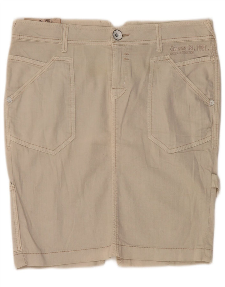 Guess Denim-Cargo-Rock für Damen, W28, mittelbeige Baumwolle
