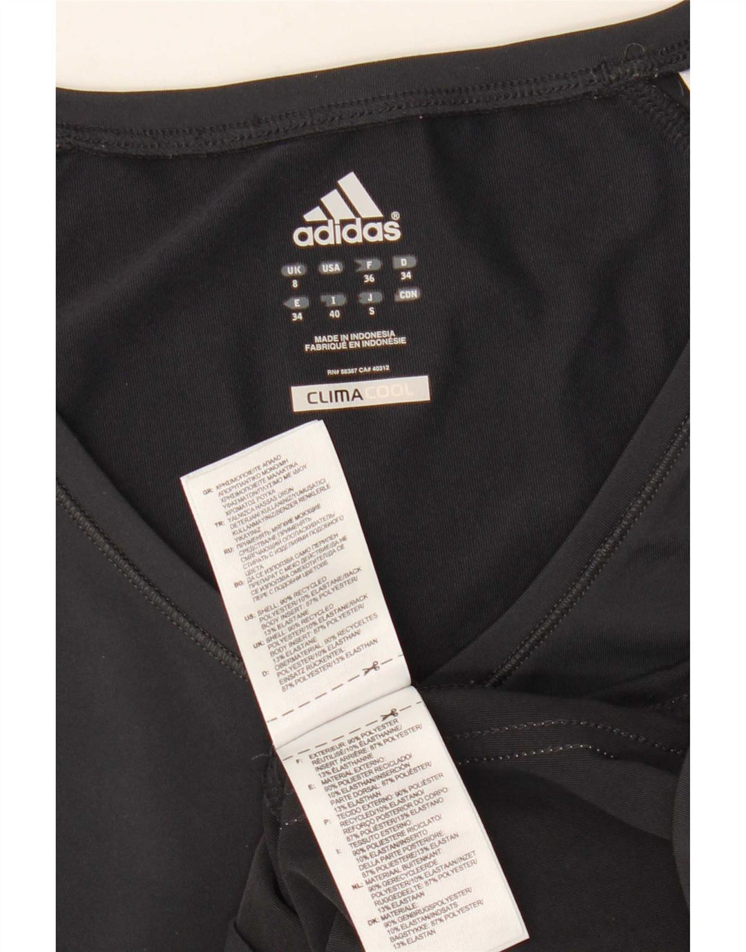Adidas Damen Climacool T-Shirt Top UK 8 Small Grau Polyester