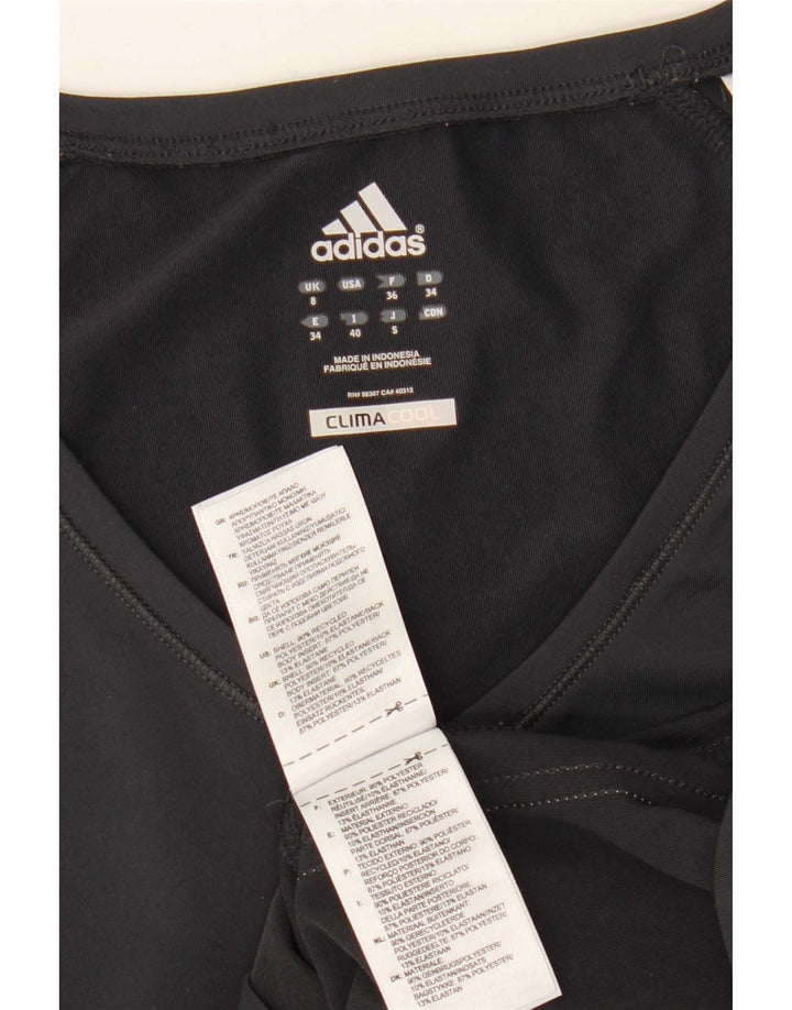 Adidas Damen Climacool T-Shirt Top UK 8 Small Grau Polyester