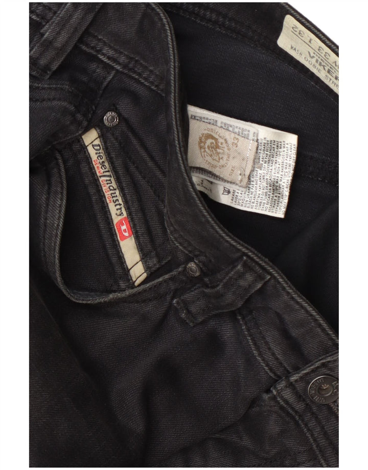 Diesel Herren Viker Straight Jeans W33 L32 Graue Baumwolle