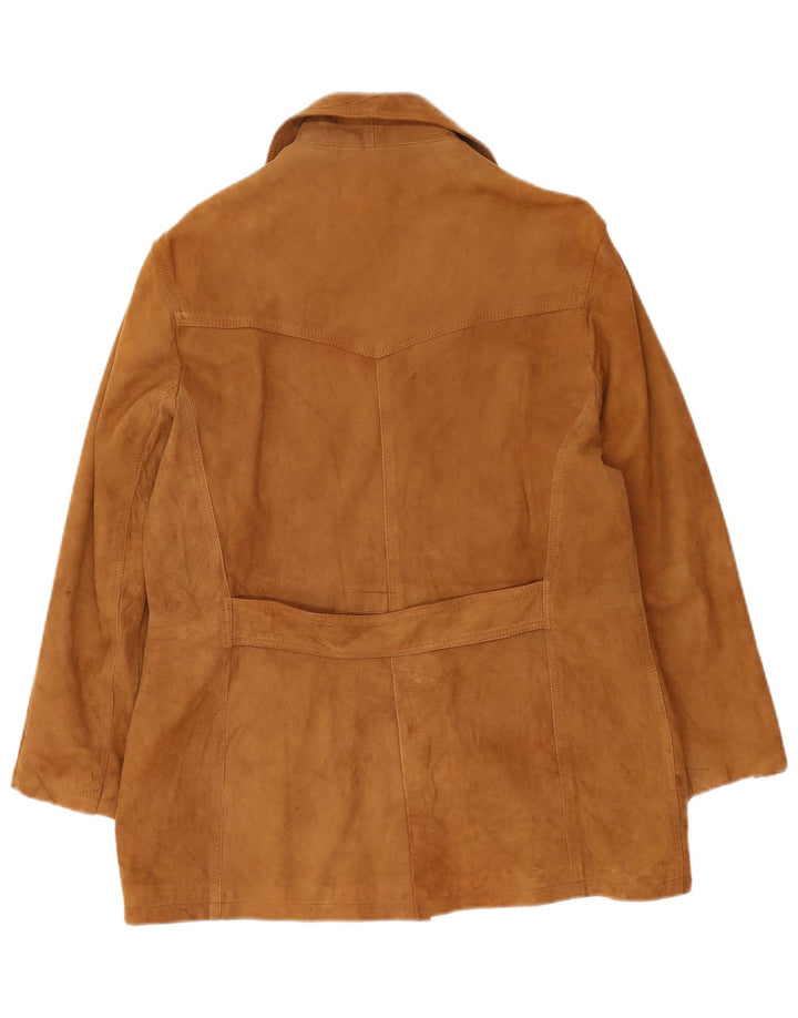 Vintage Damen Wildlederjacke IT 44 Mittelbraunes Leder