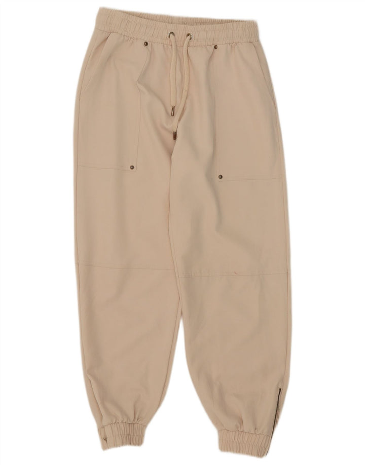 Zara Damen Trainingshose Jogger UK 12 Medium Off White