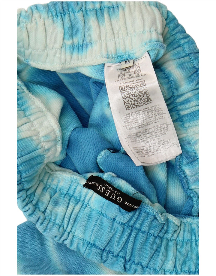 Guess Herren-Sportshorts aus mittelblauer Batik-Baumwolle