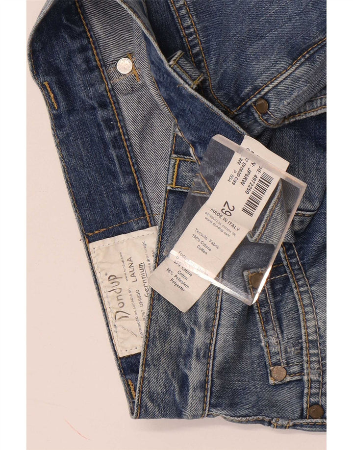 Dondup Damen-Jeansshorts mit hoher Taille, W29, mittelblaue Baumwolle