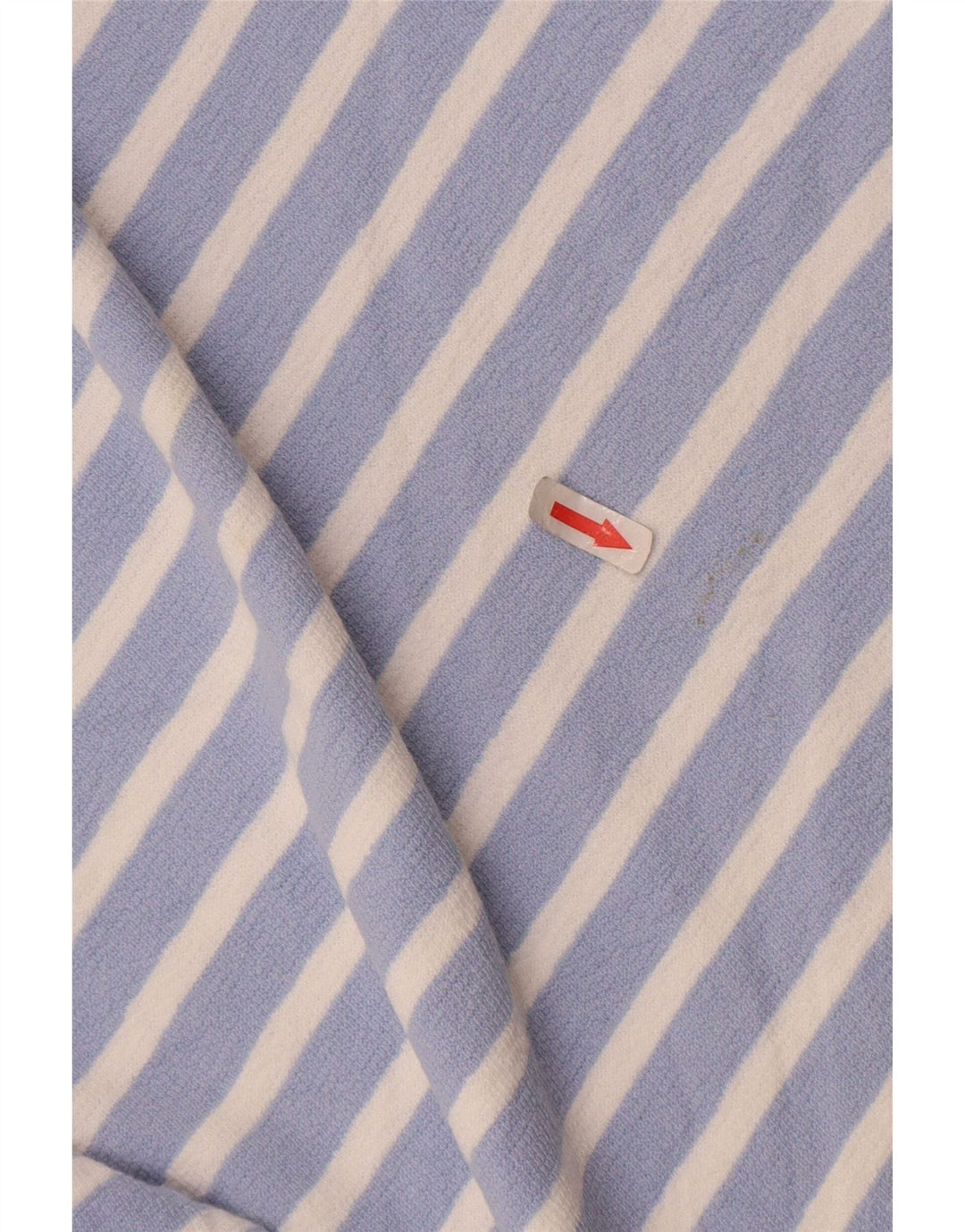Marks & Spencer Damen Top Langarm UK 16 Große blau gestreifte Baumwolle