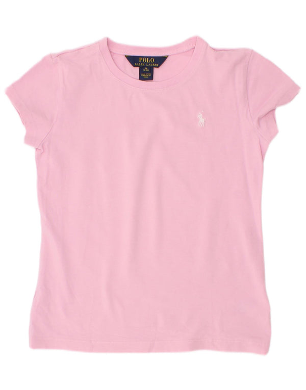 Polo Ralph Lauren T-Shirt-Oberteil für Mädchen, 8–9 Jahre, mittelrosa, Baumwolle