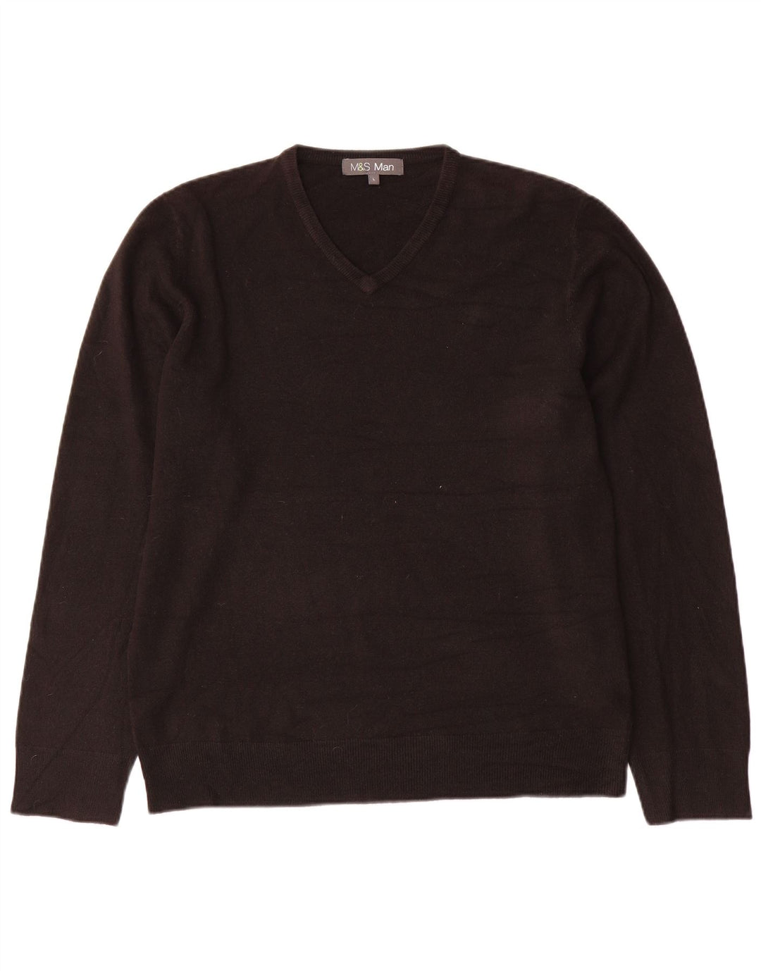 Marks & Spencer Herren-Pullover mit V-Ausschnitt, groß, Acryl, Schwarz