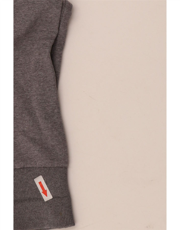 Converse Damen Grafik-Sweatshirt-Pullover UK 10 Small Grau gefleckte Baumwolle