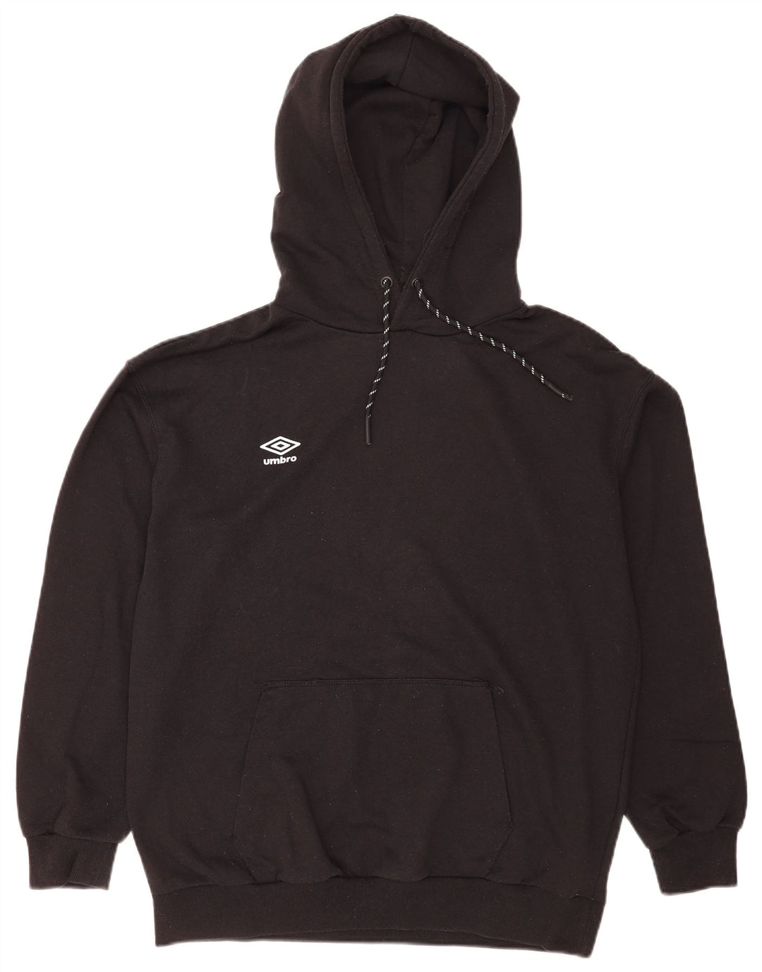 Umbro Herren-Hoodie-Pullover aus mittelschwarzer Baumwolle