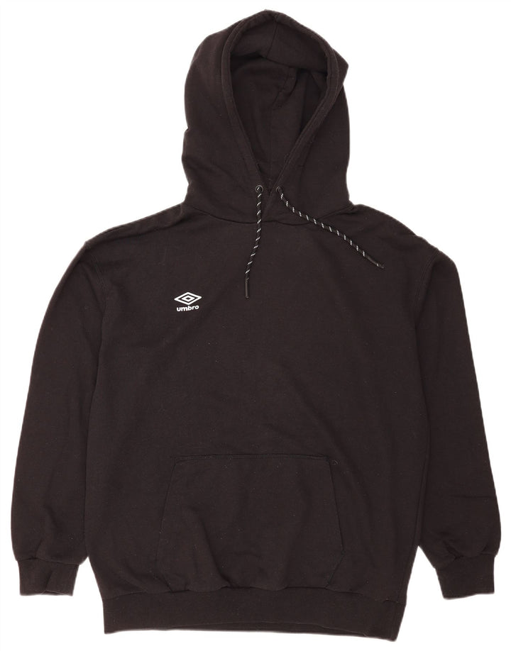 Umbro Herren-Hoodie-Pullover aus mittelschwarzer Baumwolle