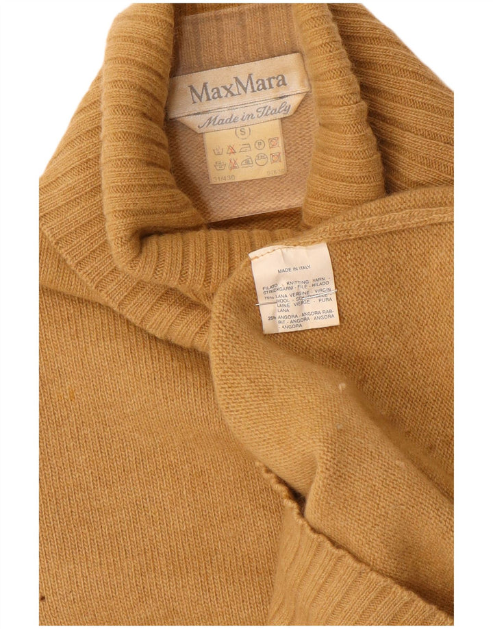 MAX MARA Übergroßer Rollkragenpullover für Damen, UK 10, kleine braune Wolle