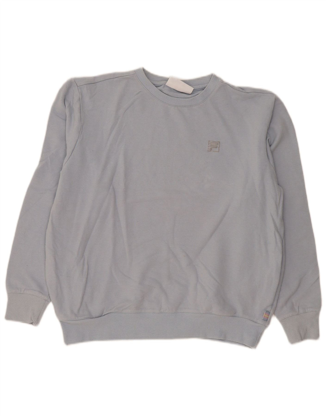 Fila Damen Sweatshirt Pullover UK 16 Large Blaue Baumwolle