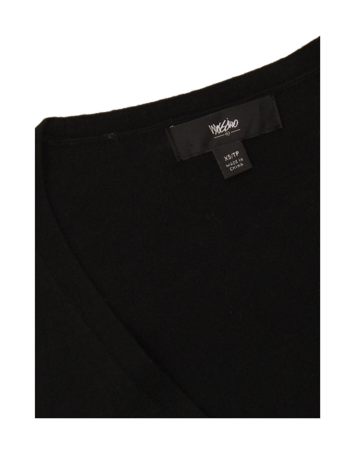MOSSIMO Womens Cardigan Sweater UK 6 XS Black Nylon Vintage Mossimo and Second-Hand Mossimo from Messina Hembry 