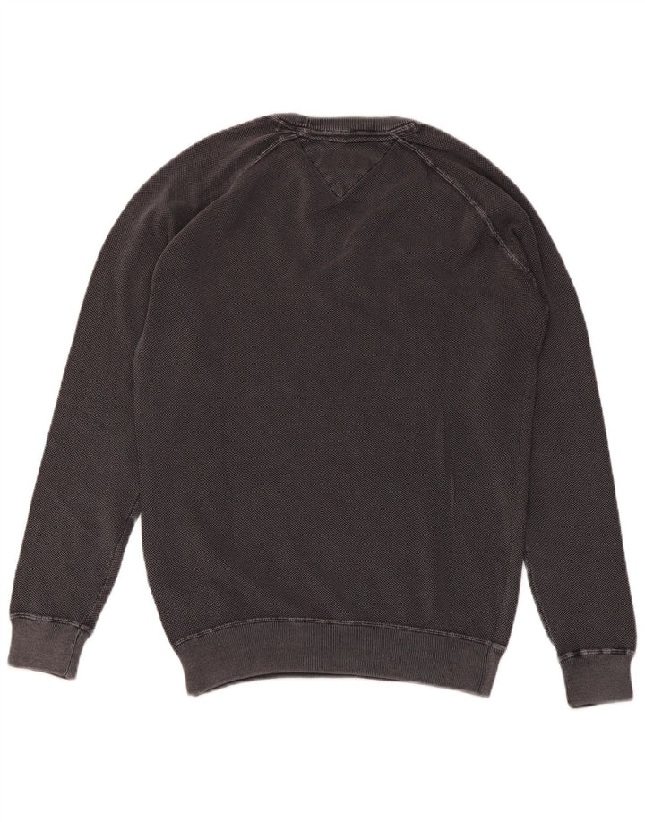 TOMMY HILFIGER Herren Sweatshirt Pullover Small Grau Baumwolle