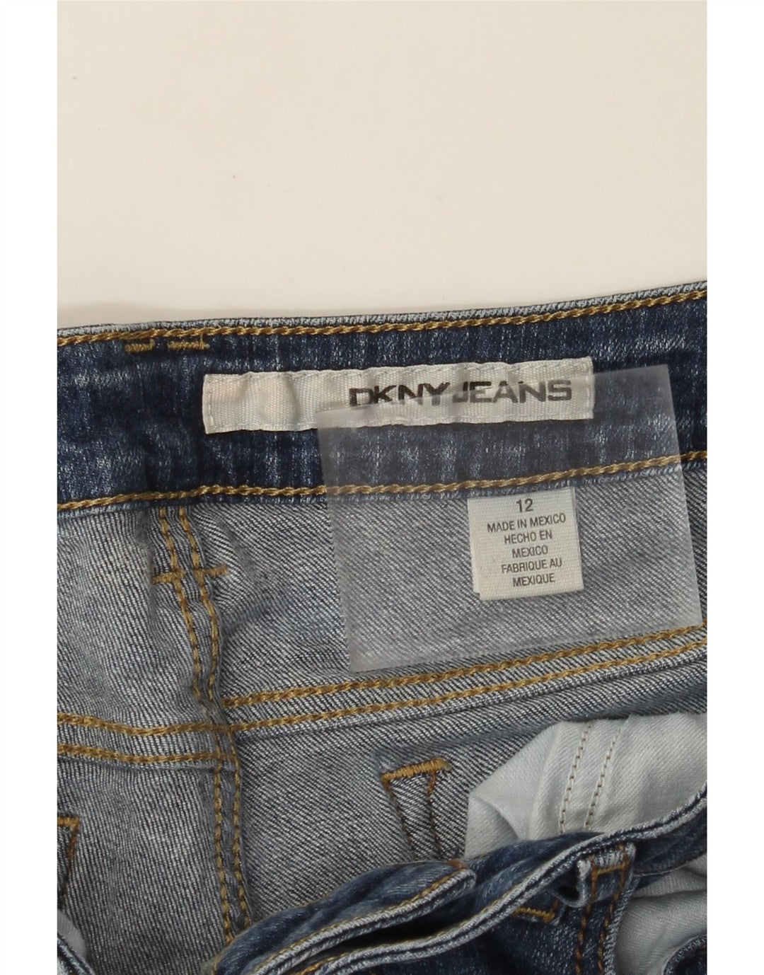 DKNY Damen Jeansshorts US 12 Large W32 Blaue Baumwolle