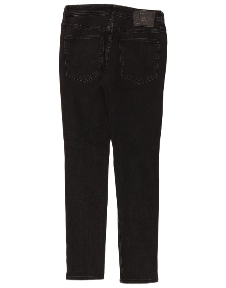 Jack & Jones Herren Distressed Slim Jeans W32 L30 Schwarze Baumwolle