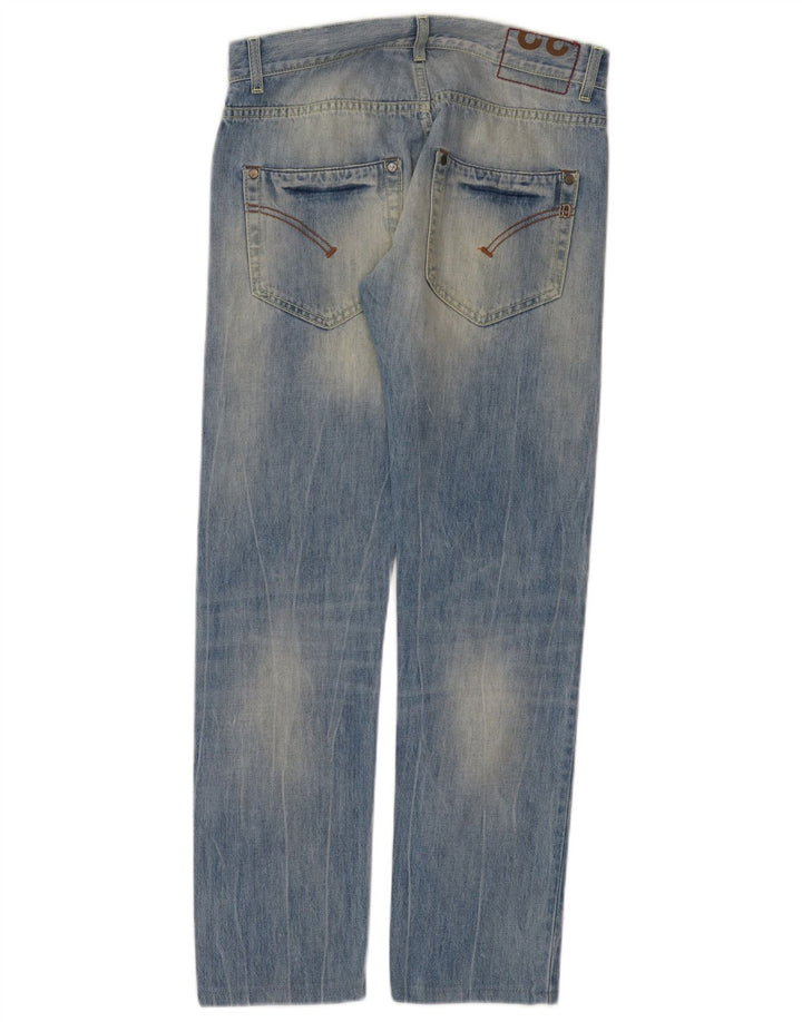Dondup Herren Straight Jeans W32 L30 Blaue Baumwolle