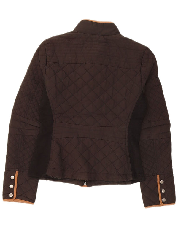 Zara Damen Steppjacke UK 12 Mittelbraunes Polyester