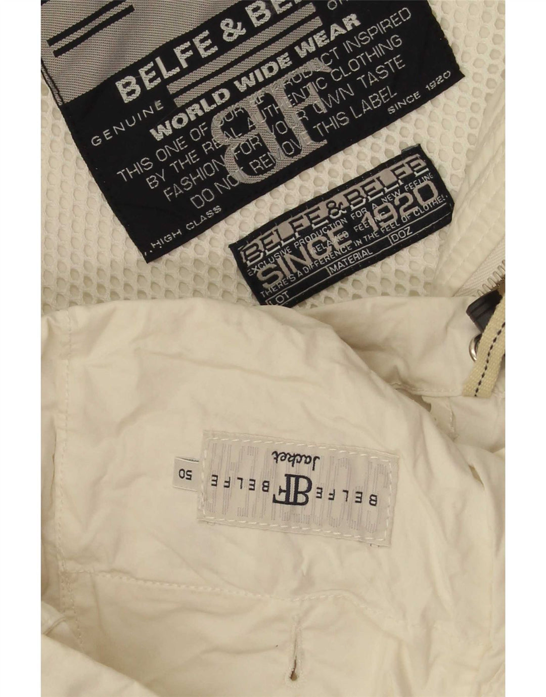 Belfe & Herren Regenjacke IT 50 Large Weiß