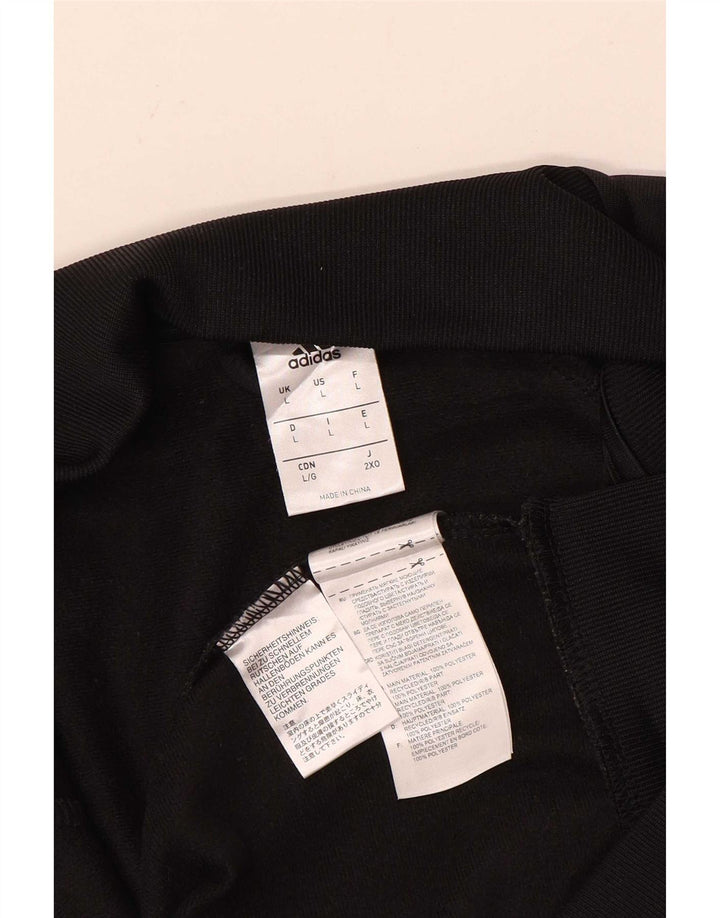 Adidas Herren-Trainingsanzug-Top-Jacke, großes schwarzes Farbblock-Polyester