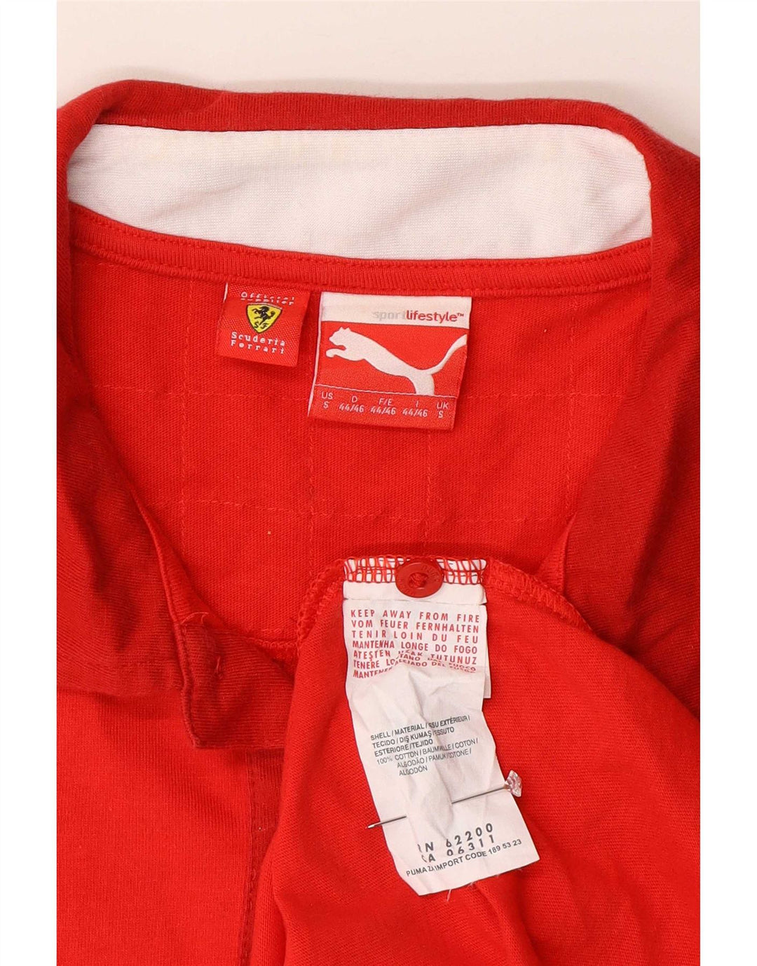 Puma Herren Ferrari Poloshirt, klein, rote Baumwolle