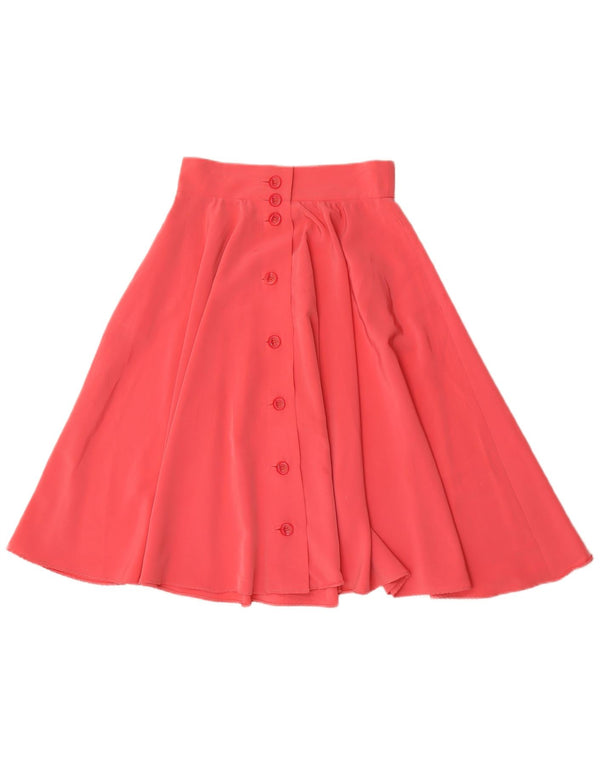 Antonio Baldan Womens Flared Skirt IT 42 Medium W26 Pink Polyester