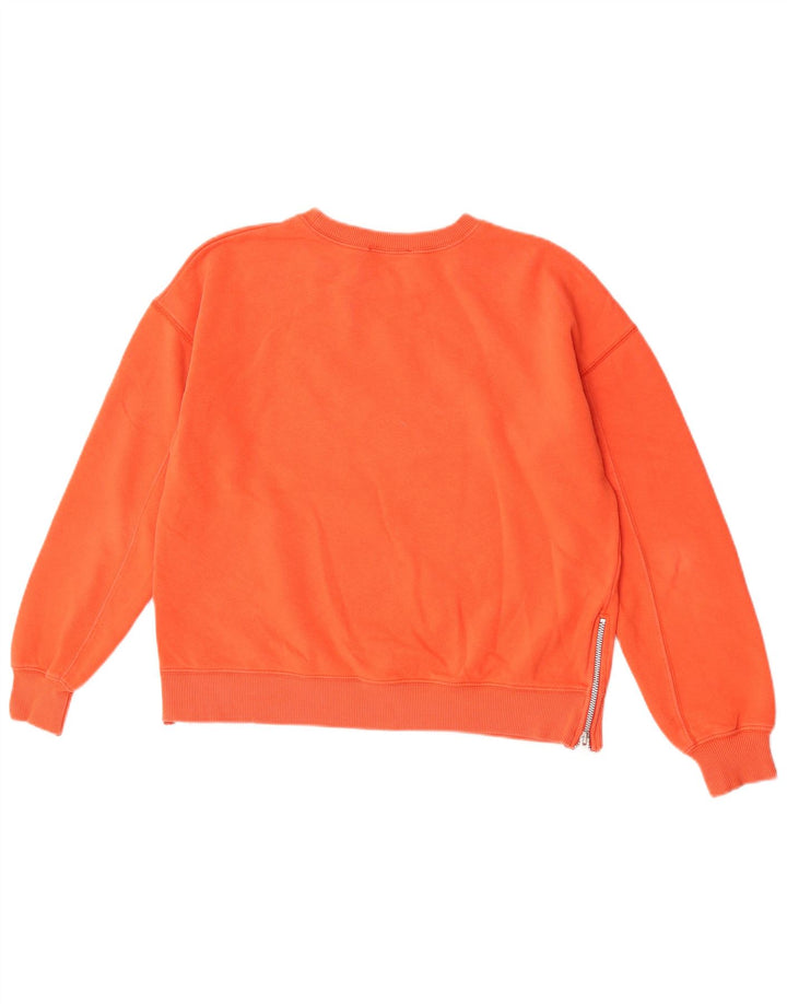 MINT VELVET Damen Crop Oversized Sweatshirt Pullover UK 10 Small Orange