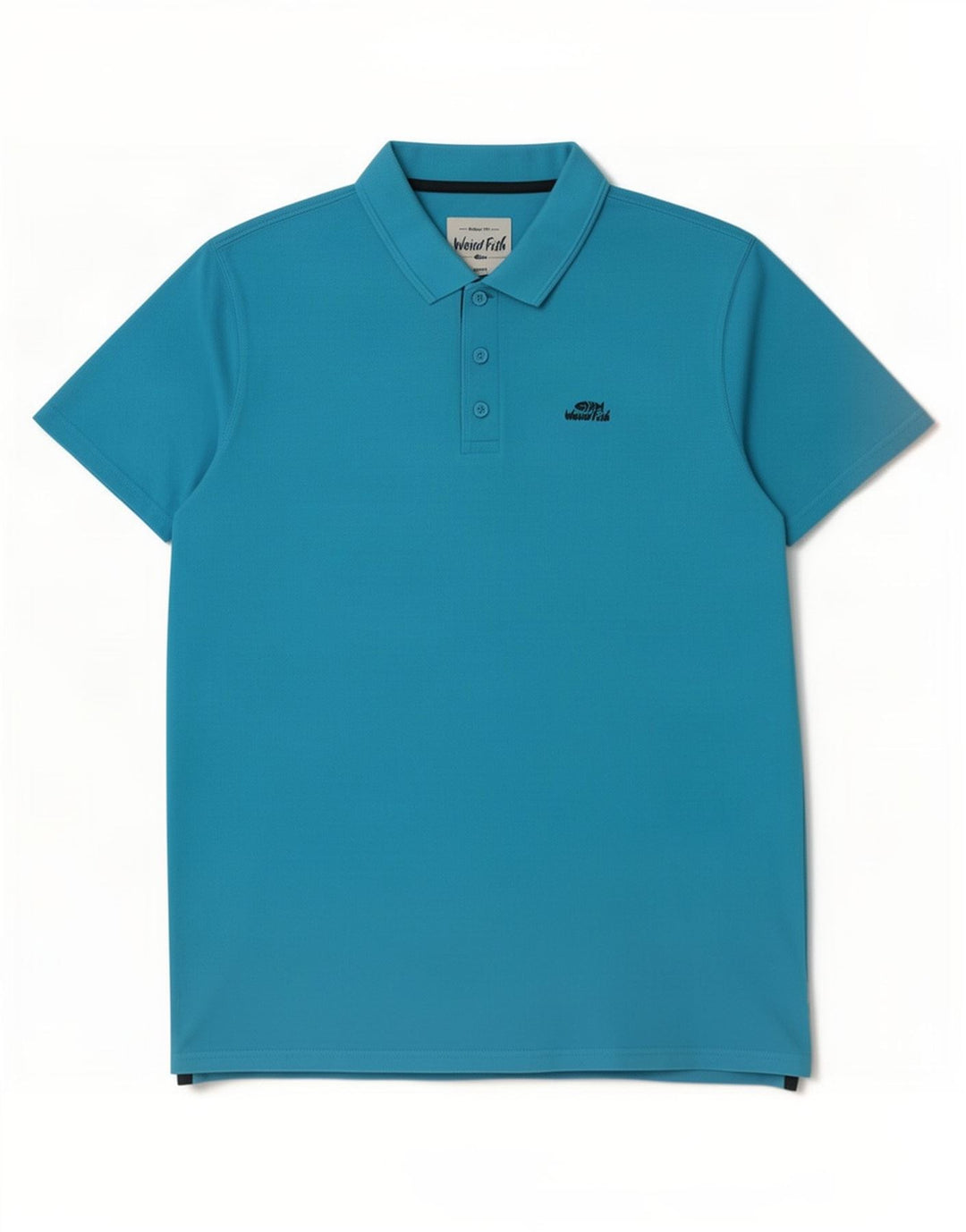 Weird Fish Herren-Poloshirt, groß, blaue Baumwolle