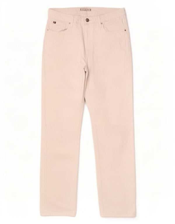 Tommy Hilfiger Damen Straight Jeans W30 L28 Weiße Baumwolle