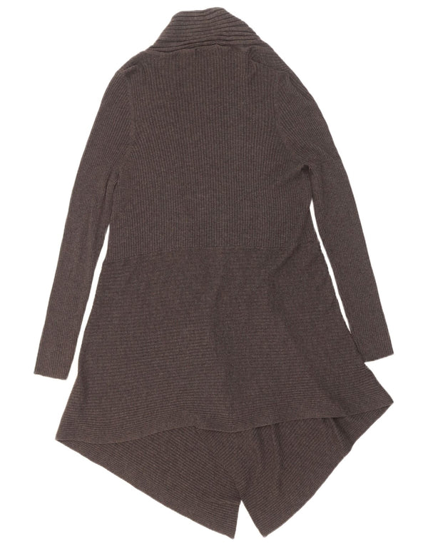 Marks & Spencer Damen Asymmetrischer, offener Cardigan-Pullover, Größe S, Grau