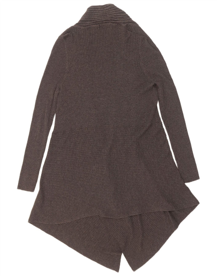 Marks & Spencer Damen Asymmetrischer, offener Cardigan-Pullover, Größe S, Grau