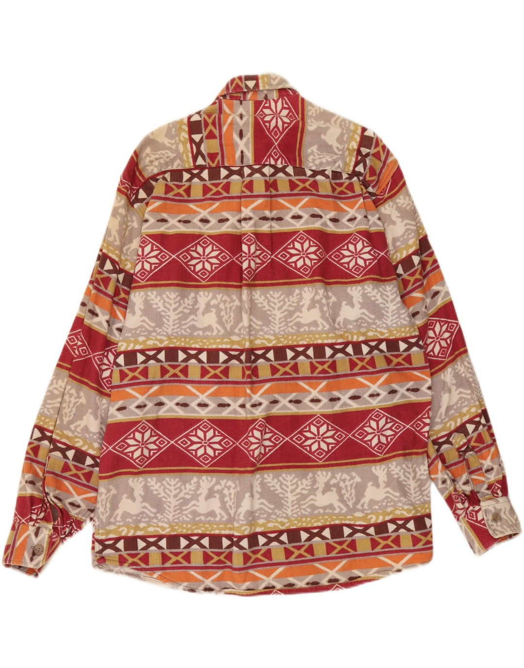 SEIDENSTICKER Mens Flannel Shirt Size 39 Medium Multicoloured Fair Isle Vintage Seidensticker and Second-Hand Seidensticker from Messina Hembry 