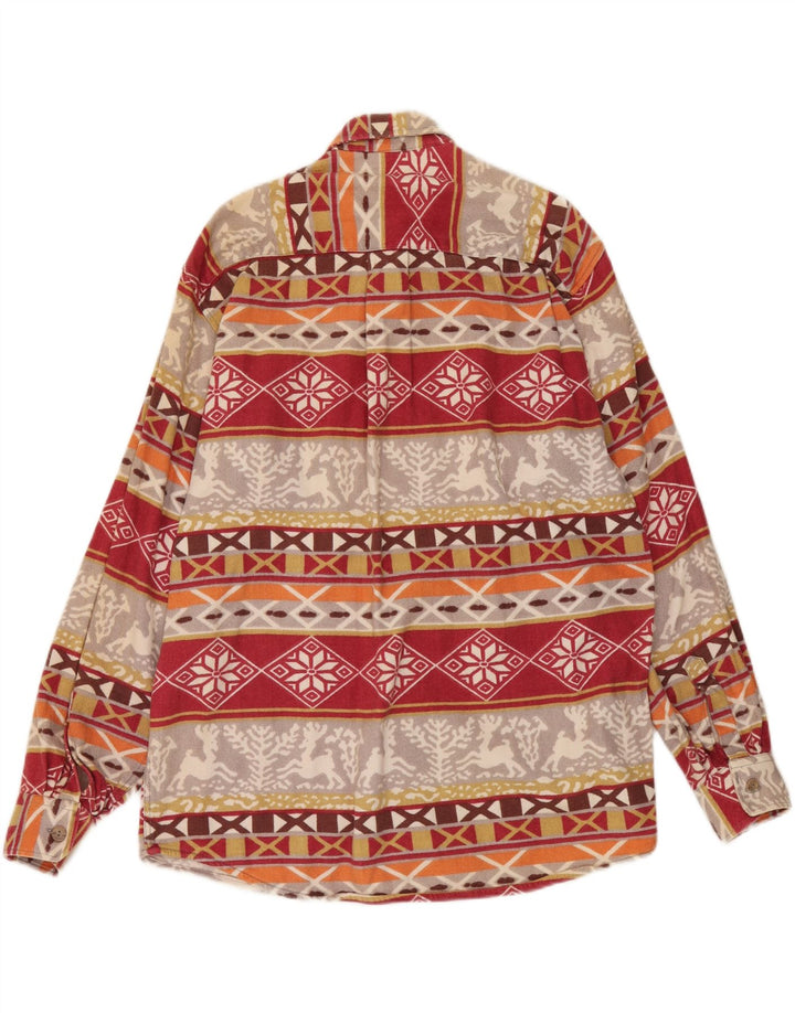 SEIDENSTICKER Mens Flannel Shirt Size 39 Medium Multicoloured Fair Isle Vintage Seidensticker and Second-Hand Seidensticker from Messina Hembry 