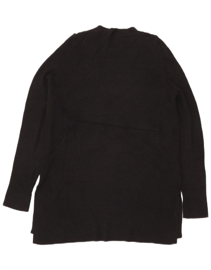 Marks & Spencer Langer Damen-Pullover mit V-Ausschnitt, Gr. 40, Größe L, Schwarz