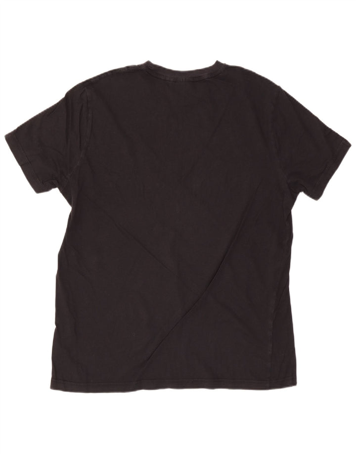 CHAMPION Herren-T-Shirt mit Grafik, Größe L, aus schwarzer Baumwolle