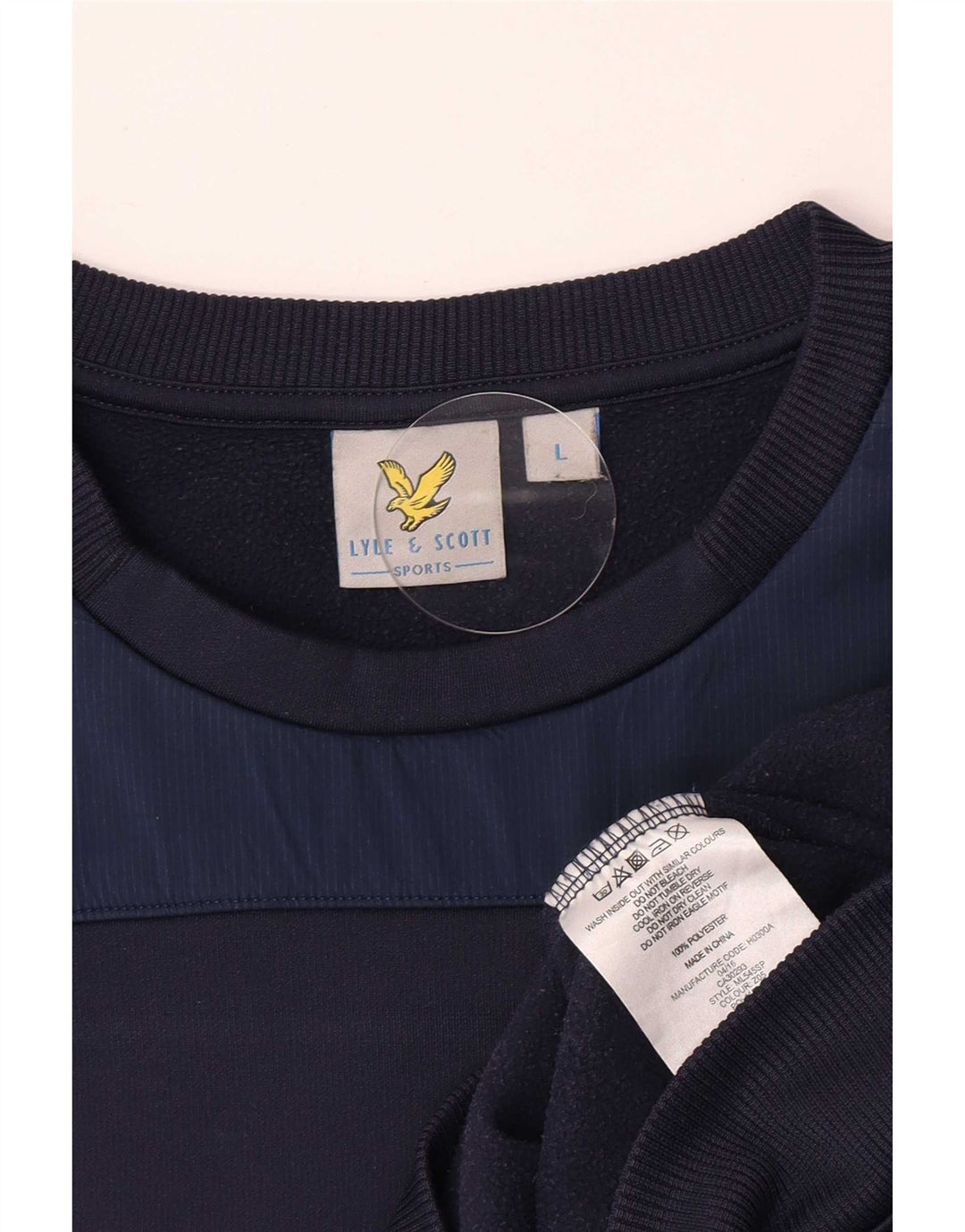 Lyle & Scott Herren-Sweatshirt, Pullover, groß, marineblau, Polyester