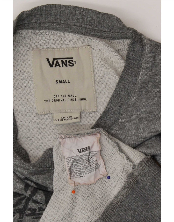 Vans Herren-Sweatshirt mit Grafik, Größe S, Grau, Baumwolle