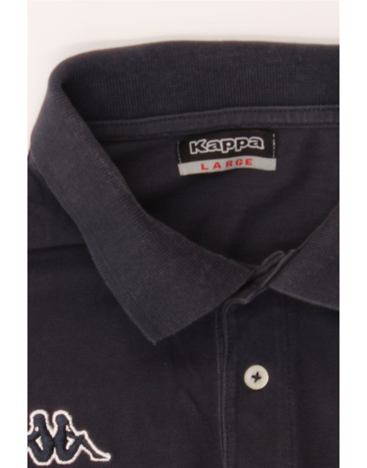 KAPPA Mens Polo Shirt Large Navy Blue Cotton Vintage Kappa and Second-Hand Kappa from Messina Hembry 