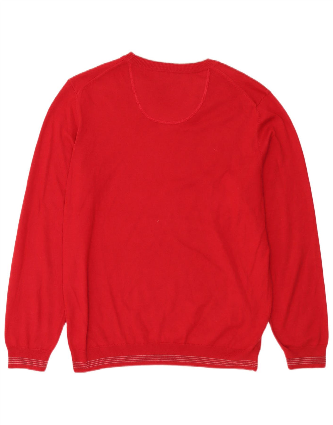 Hugo Boss Herren-Pullover mit V-Ausschnitt, groß, rot, Polyacryl