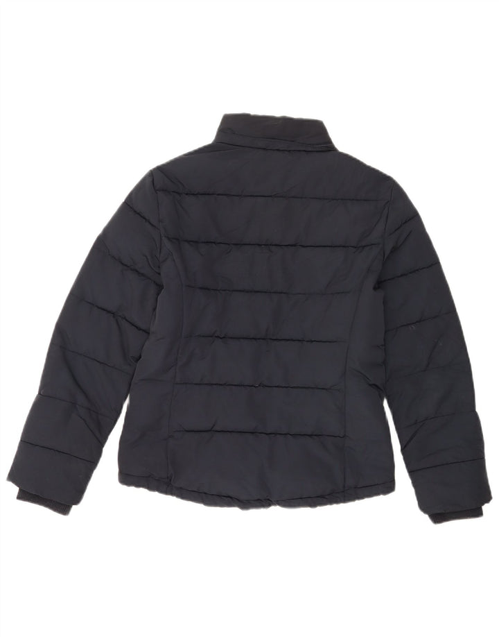 Topshop Damen Wattierte Jacke UK 6 XS Marineblau Polyester