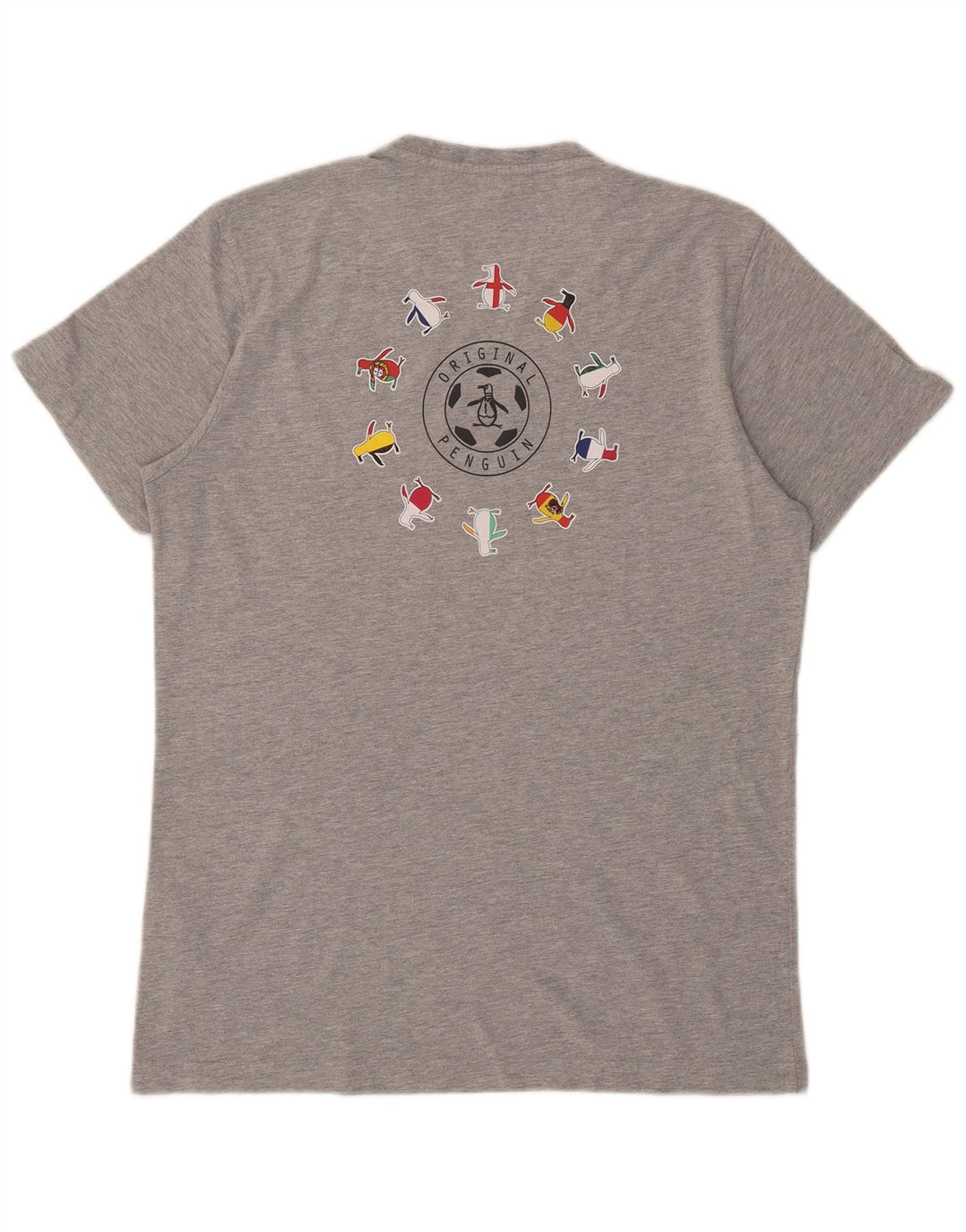 Penguin Herren-T-Shirt mit Grafik, groß, grau gesprenkelte Baumwolle