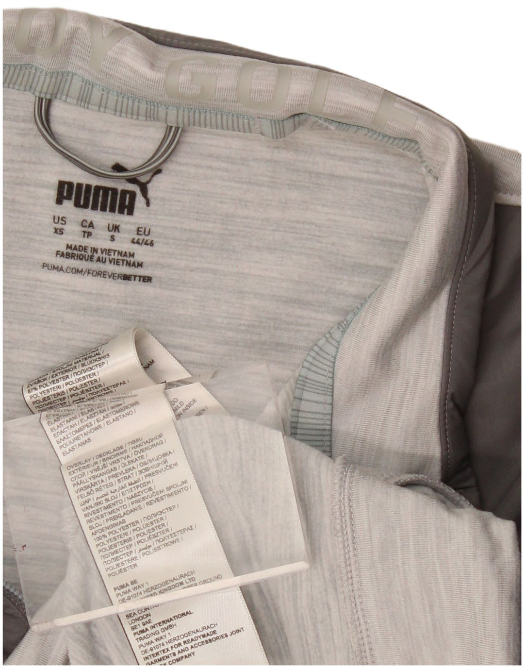PUMA Herren-Sweatshirt mit Reißverschluss am Hals, klein, grau, Farbblock-Polyester