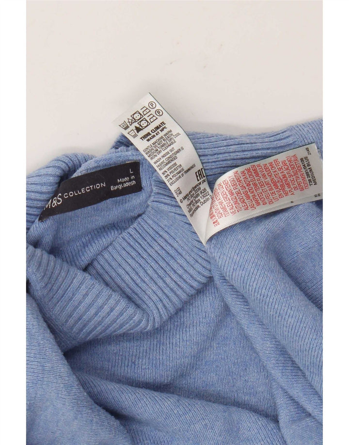 Marks & Spencer Rollkragenpullover für Damen, Gr. 16, Blau