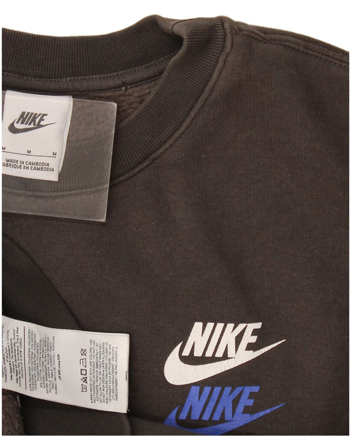 Nike Herren-Sweatshirt mit Grafik, mittelgraue Baumwolle