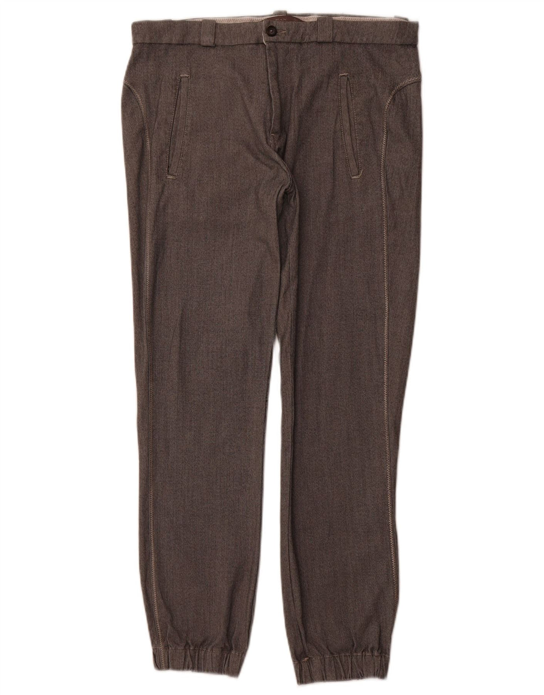 ZARA Herren Jogger Chino Hose EU 40 Medium W31 L28 Grau Polyester
