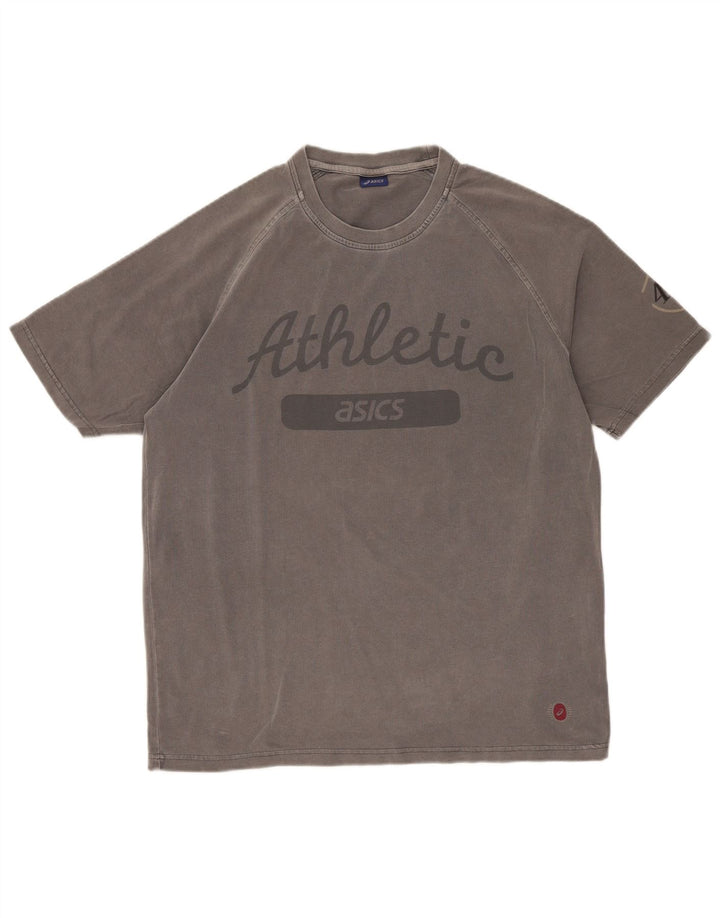 Asics Herren Grafik T-Shirt Top XL Grau