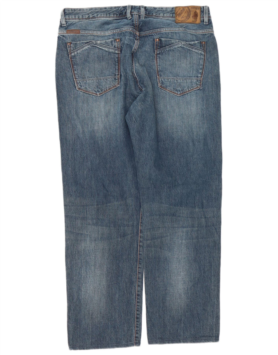 Marlboro Classics Herren Straight Jeans W38 L29 Blaue Baumwolle